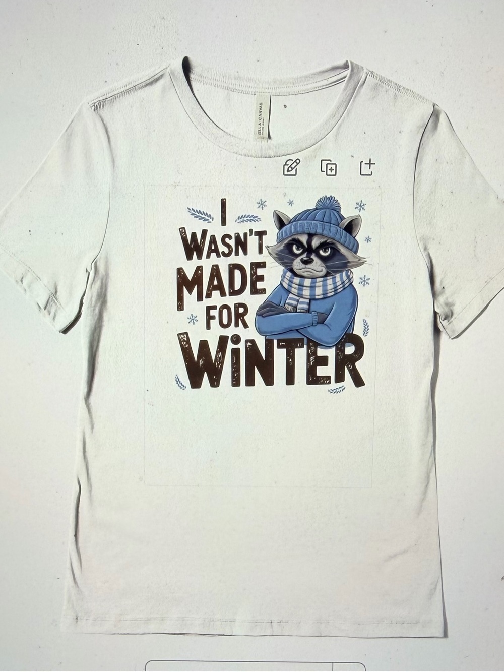 I Wasn't Made For Winter Racoon Graphic Tee - White